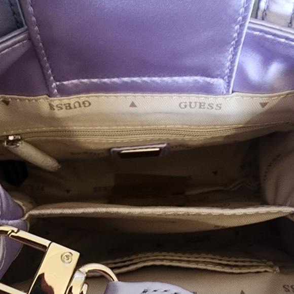 Guess Silvana 2 Compartment Mini Tote Bag Violet - Picture 6 of 13